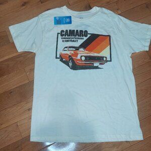 Camaro T Shirt Command Performance By Chevrolet Camaro L Shirt Beige/Cream New